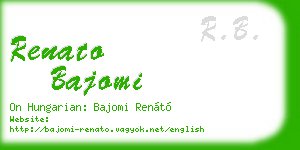 renato bajomi business card