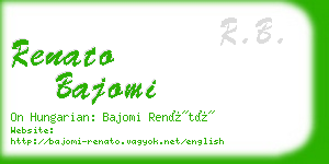 renato bajomi business card